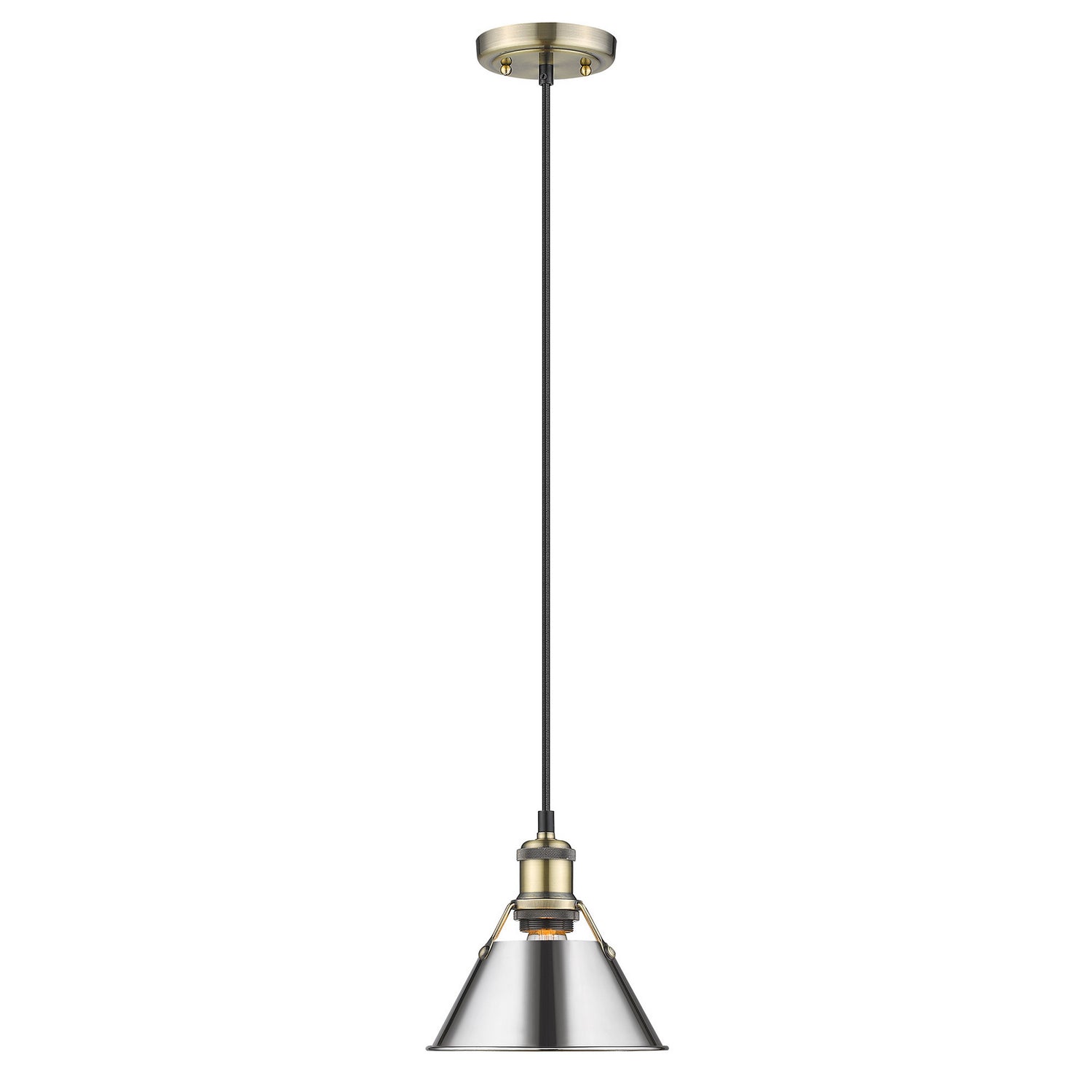 Golden - 3306-S AB-CH - One Light Mini Pendant - Orwell AB - Aged Brass