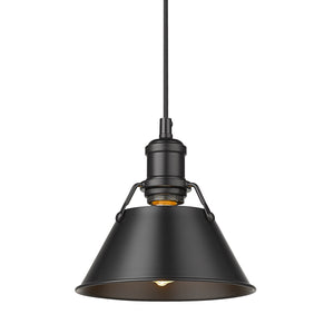 Golden - 3306-S BLK-BLK - One Light Pendant - Orwell BLK - Matte Black