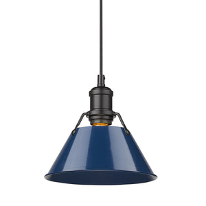 Golden - 3306-S BLK-NVY - One Light Mini Pendant - Orwell BLK - Matte Black