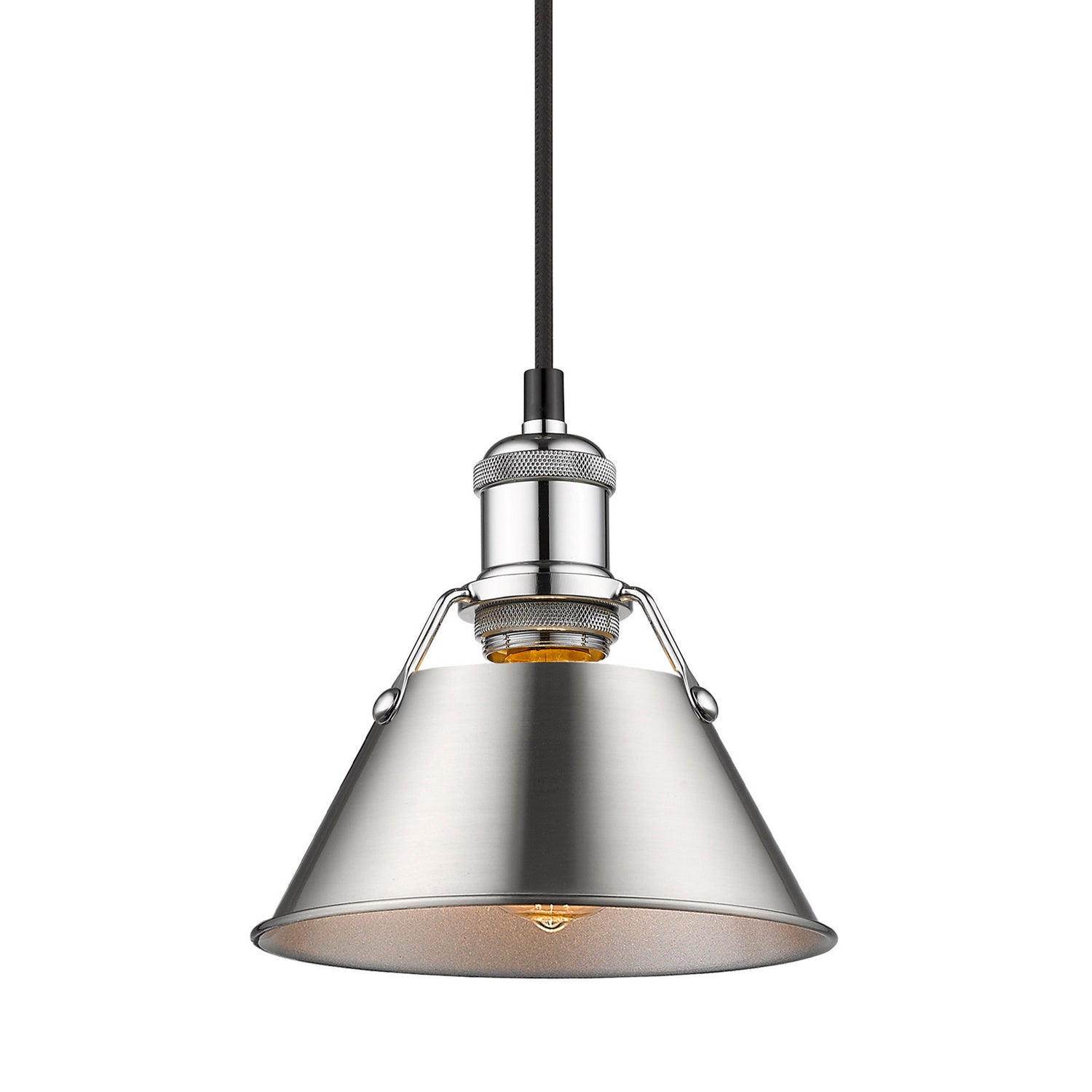 Golden - 3306-S CH-PW - One Light Mini Pendant - Orwell CH - Chrome