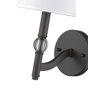 Golden - 3500-1W RBZ-CWH - One Light Wall Sconce - Waverly - Rubbed Bronze