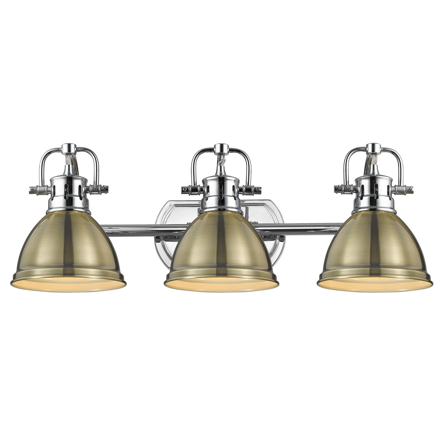 Golden - 3602-BA3 CH-AB - Three Light Bath Vanity - Duncan CH - Chrome