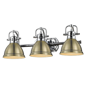 Golden - 3602-BA3 CH-AB - Three Light Bath Vanity - Duncan CH - Chrome