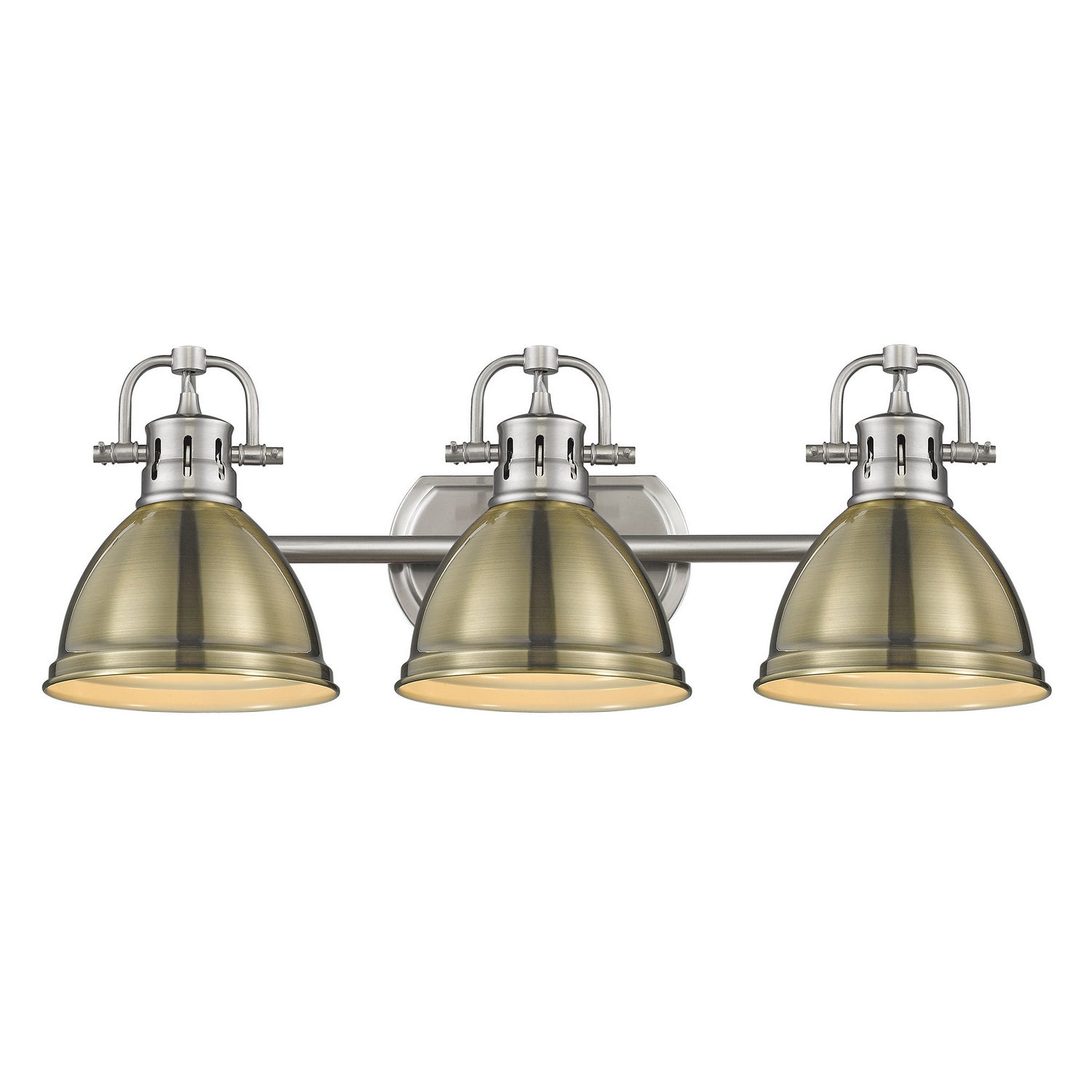 Golden - 3602-BA3 PW-AB - Three Light Bath Vanity - Duncan PW - Pewter