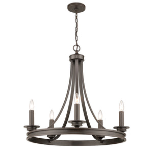 Golden - 3863-5 RBZ - Five Light Chandelier - Saldano - Rubbed Bronze