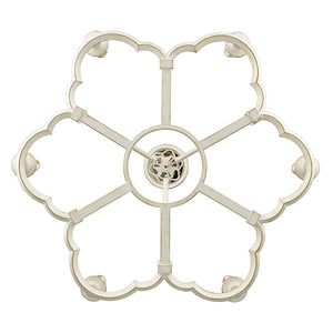 Golden - 5926-6 FW - Six Light Chandelier - Saxon FW - French White