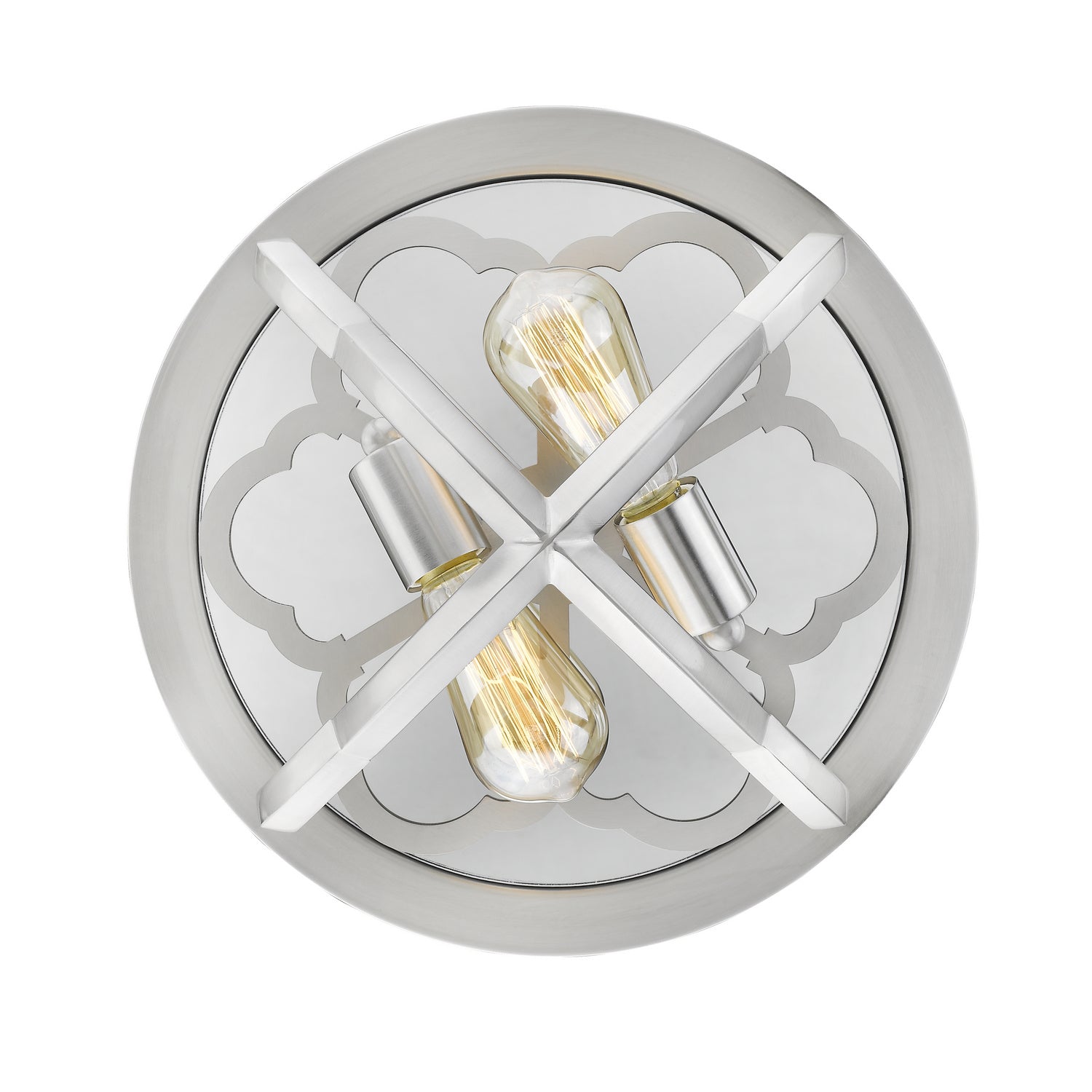 Golden - 5926-FM PW - Two Light Flush Mount - Saxon PW - Pewter