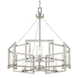 Golden - 6068-5 PW - Five Light Chandelier - Marco PW - Pewter