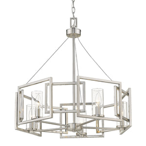 Golden - 6068-5 PW - Five Light Chandelier - Marco PW - Pewter