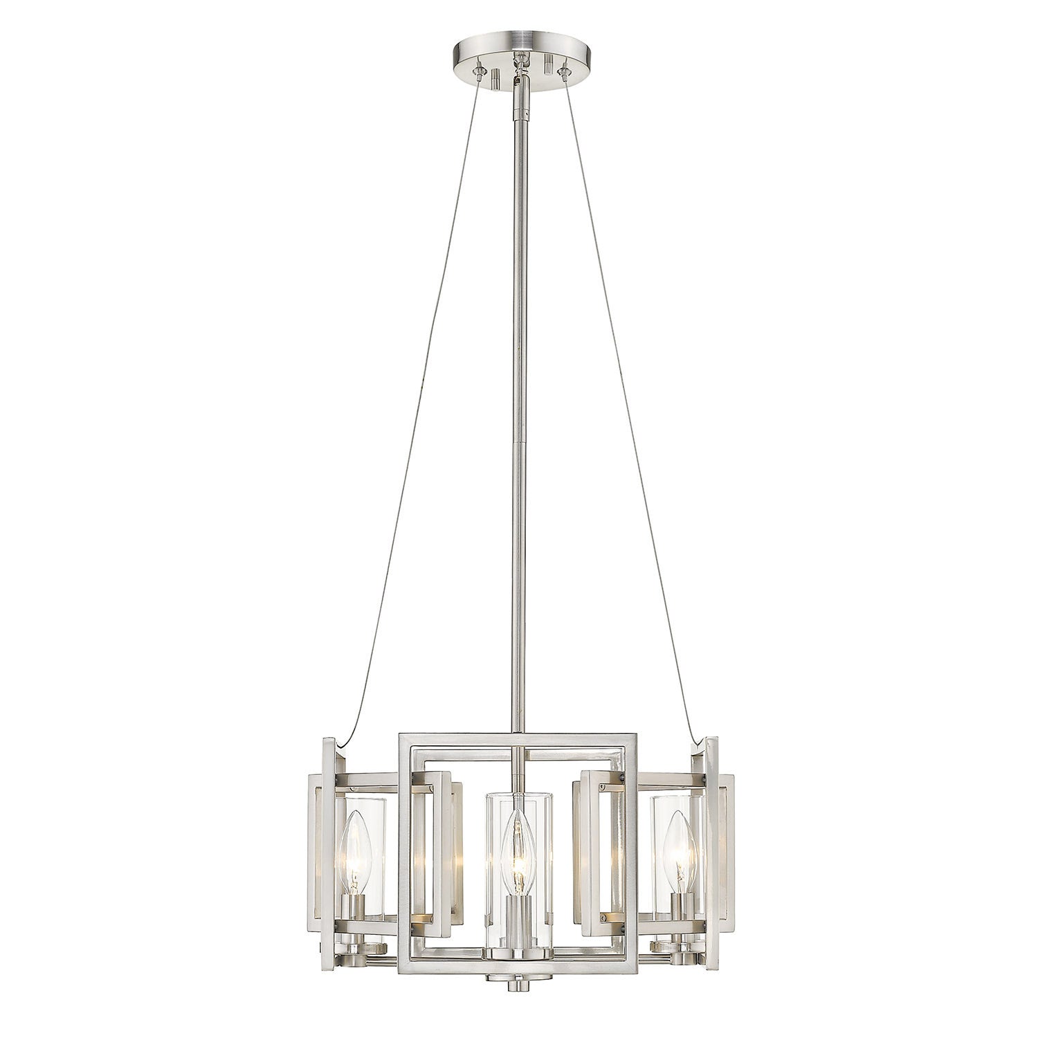 Golden - 6068-SF PW - Four Light Semi-Flush Mount - Marco PW - Pewter