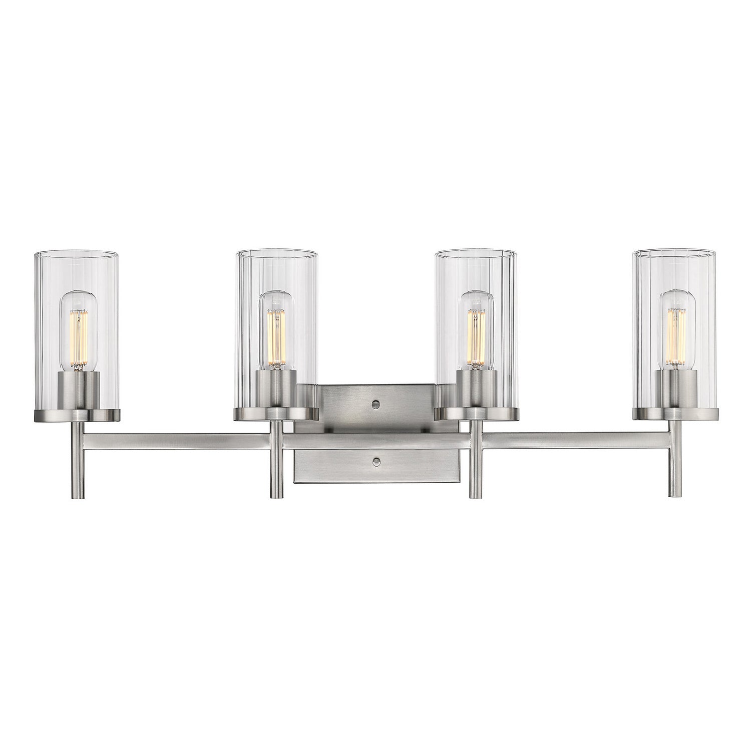 Golden - 7011-BA4 PW-CLR - Four Light Bath Vanity - Winslett PW - Pewter