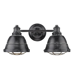 Golden - 7312-BA2 BP - Two Light Bath Vanity - Bartlett BP - Black Patina