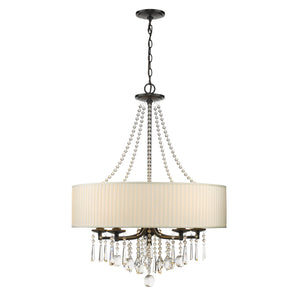 Golden - 8981-5 BLK-BRI - Five Light Chandelier - Echelon BLK - Matte Black