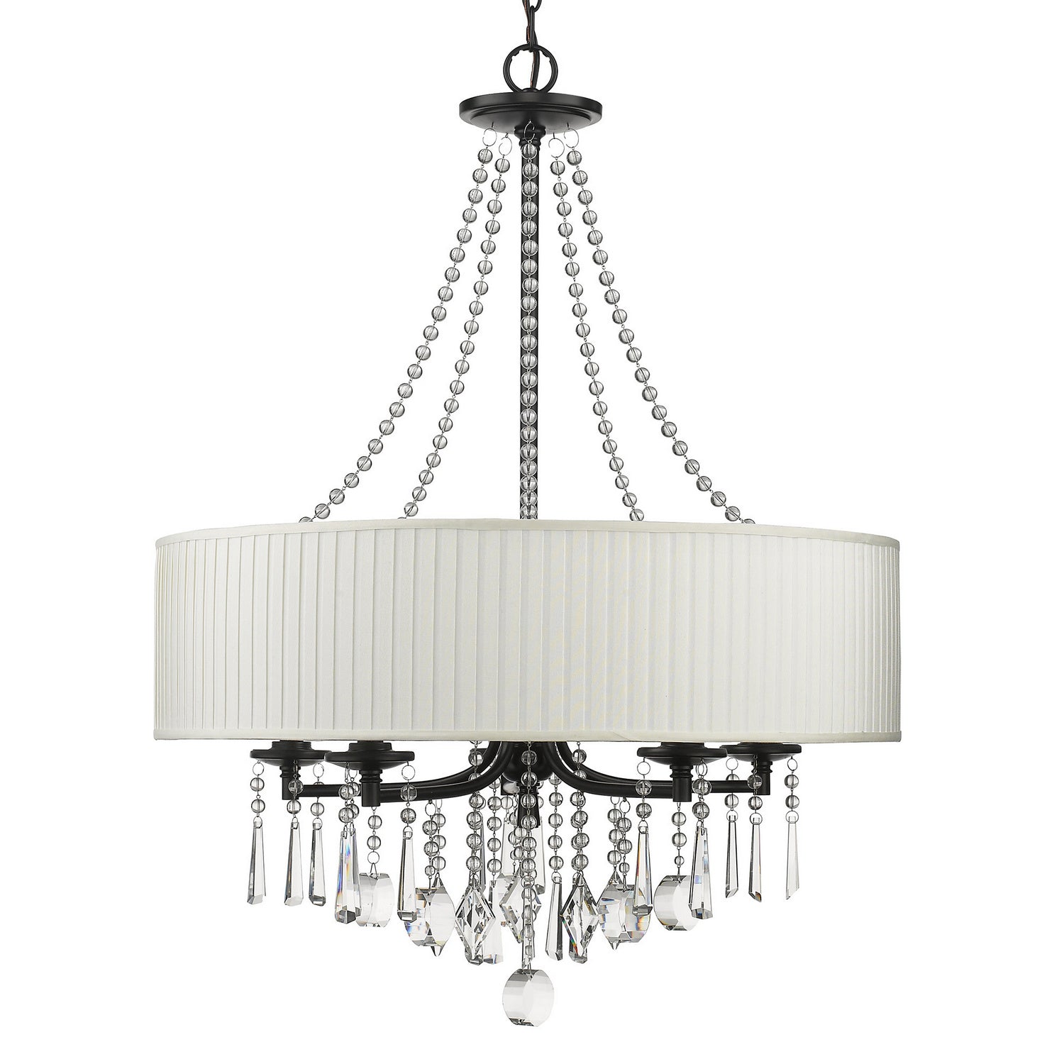 Golden - 8981-5 BLK-BRI - Five Light Chandelier - Echelon BLK - Matte Black