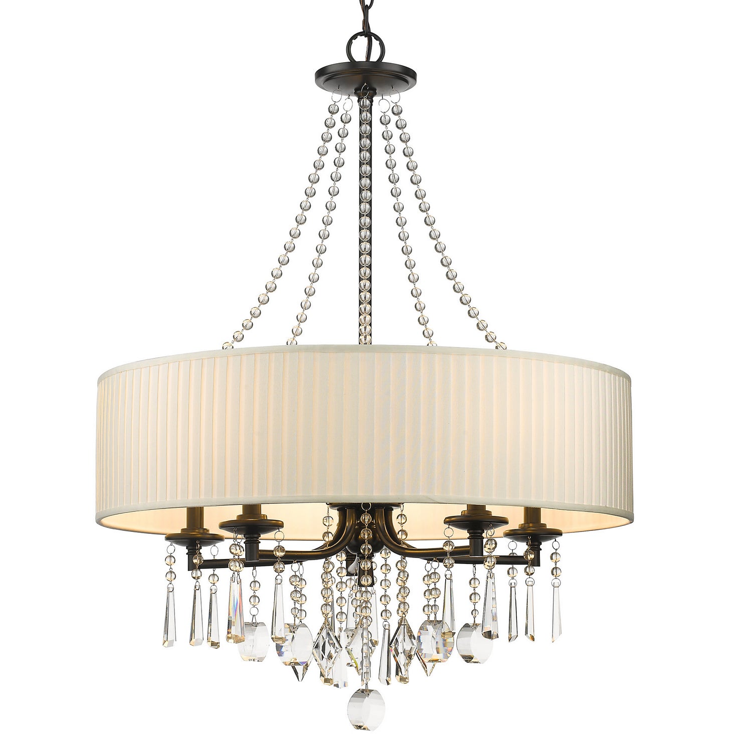 Golden - 8981-5 BLK-BRI - Five Light Chandelier - Echelon BLK - Matte Black