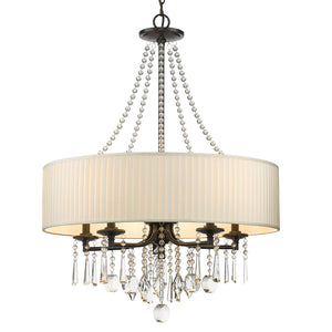 Golden - 8981-5 BLK-BRI - Five Light Chandelier - Echelon BLK - Matte Black