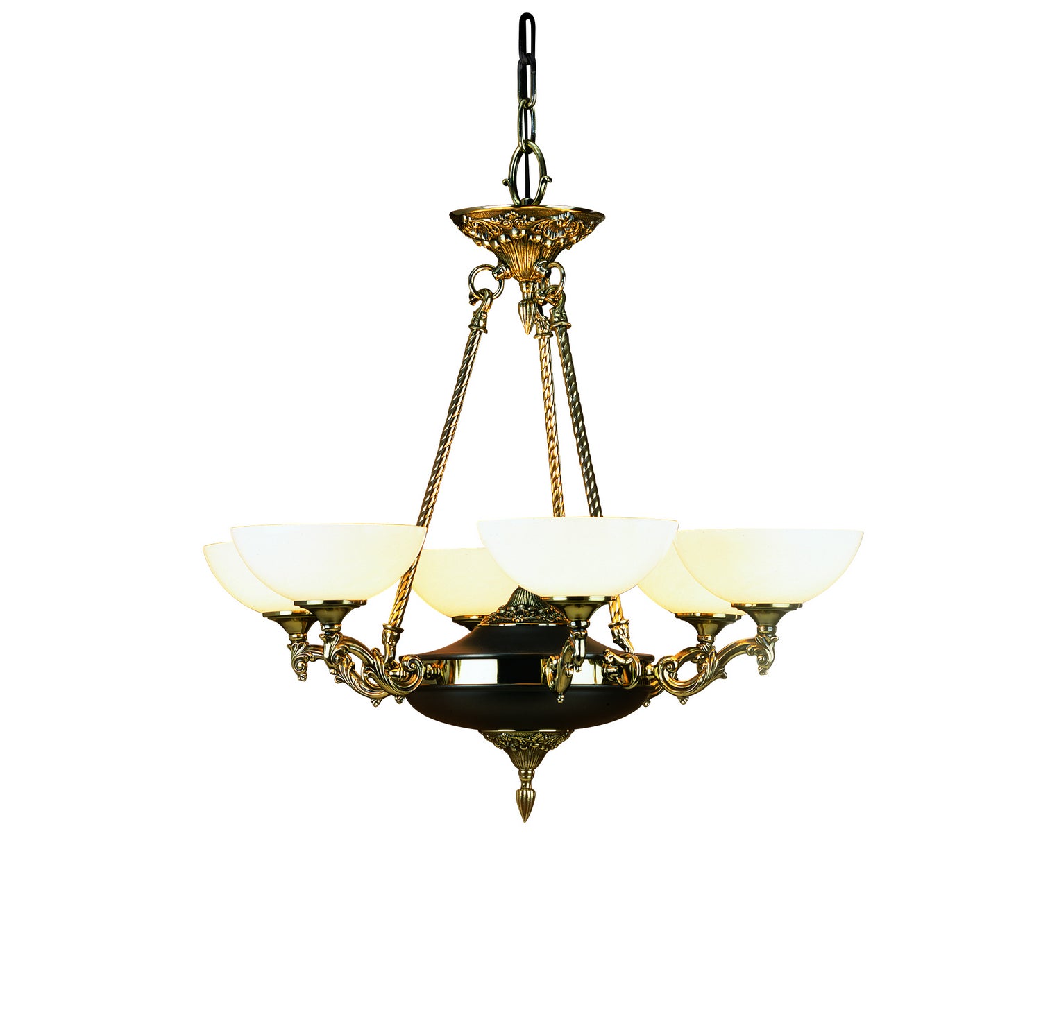 Framburg - 8406 FB - Six Light Chandelier - Napoleonic - French Brass