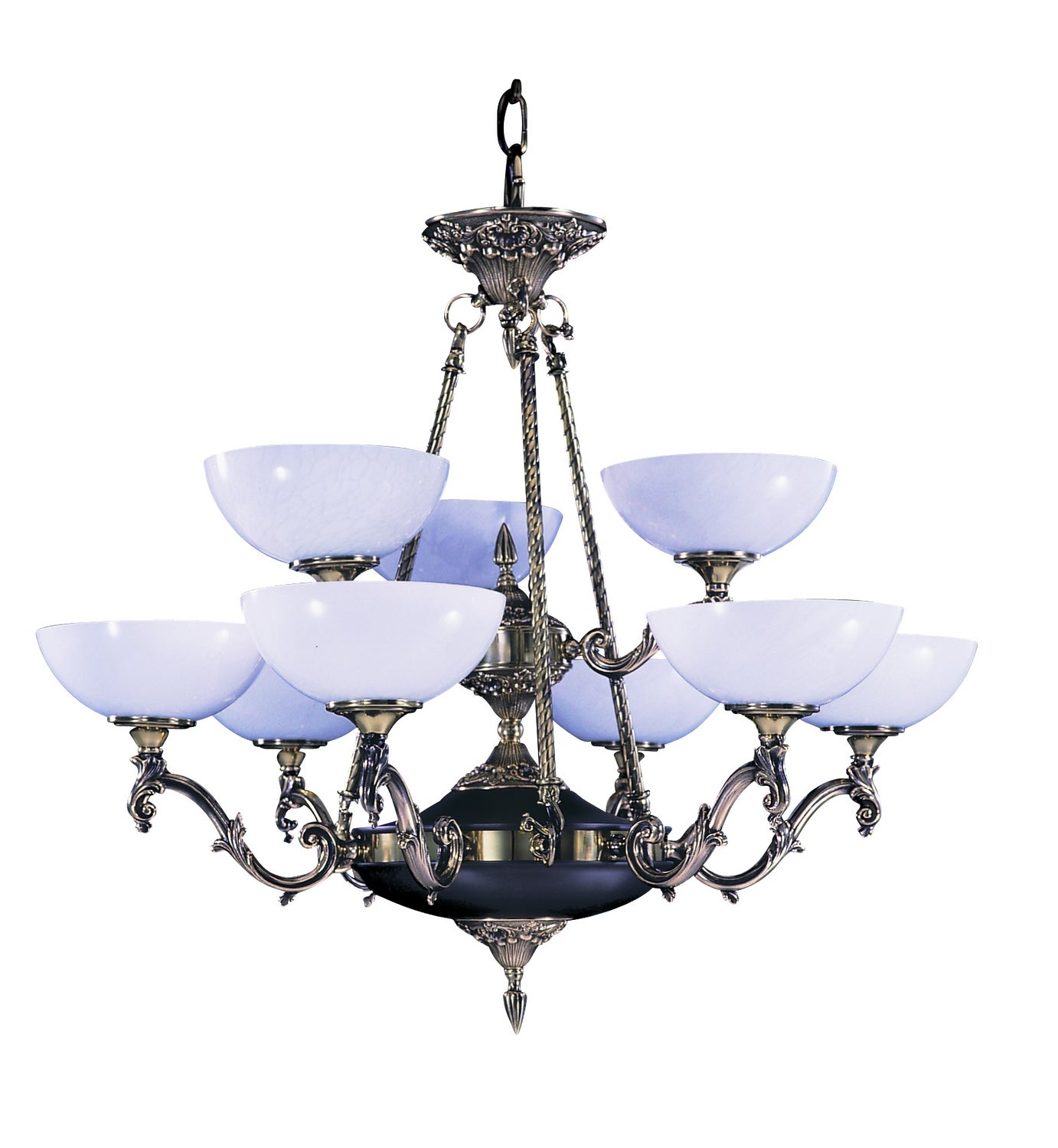 Framburg - 8409 FB - Nine Light Chandelier - Napoleonic - French Brass