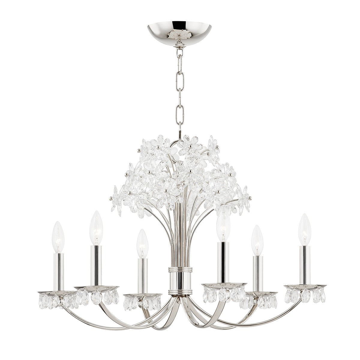 Hudson Valley - 4430-PN - Six Light Chandelier - Beaumont - Polished Nickel