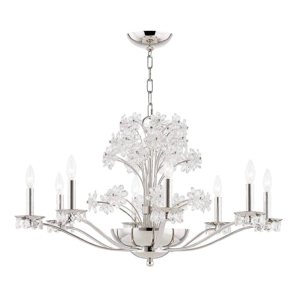 Hudson Valley - 4438-PN - Ten Light Chandelier - Beaumont - Polished Nickel