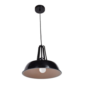 Access - 23777LEDDLP-SBL/WHT - One Light Pendant - Nostalgia - Shiny Black