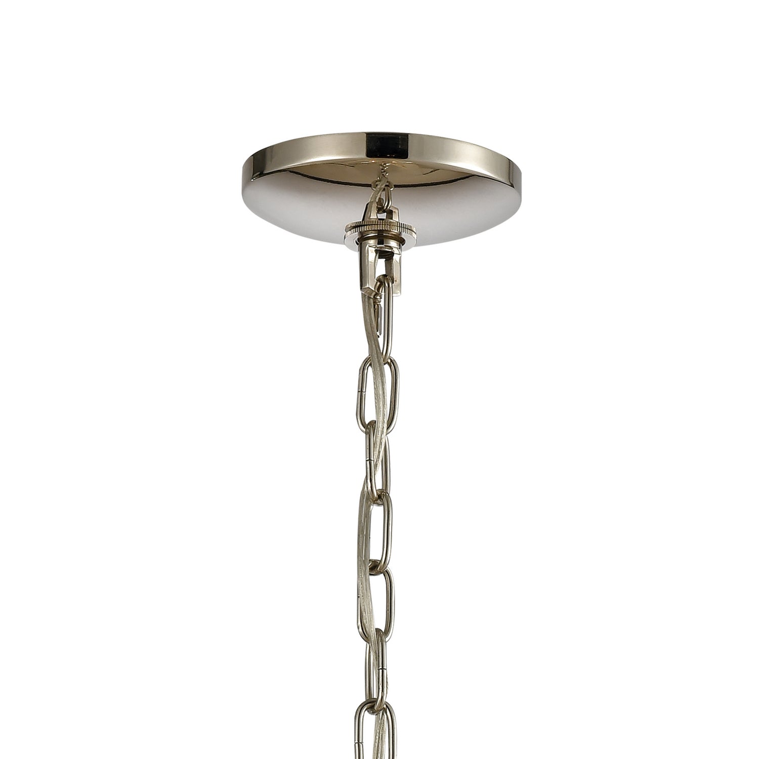 ELK Home - 12262/3 - Three Light Chandelier - Geosphere - Polished Nickel