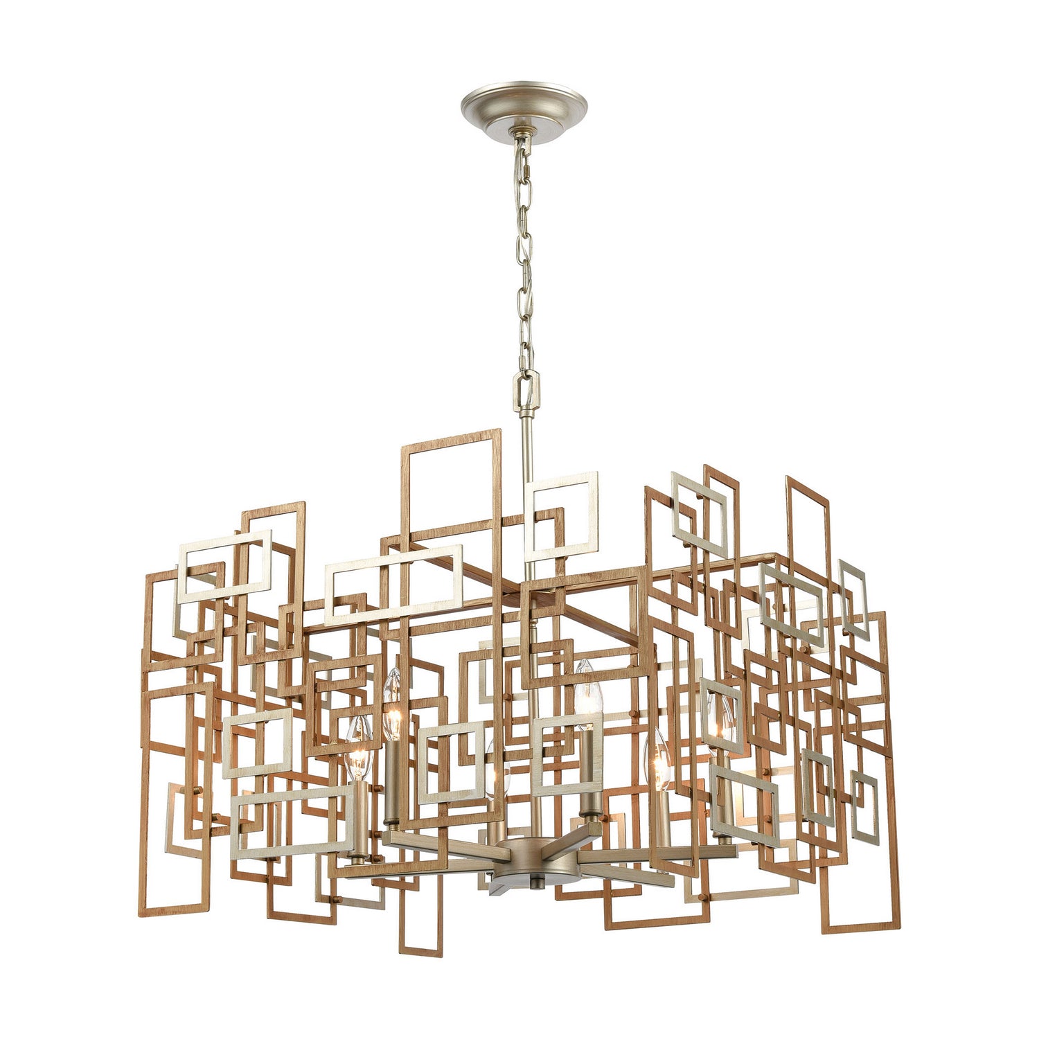 ELK Home - 12305/6 - Six Light Chandelier - Gridlock - Matte Gold