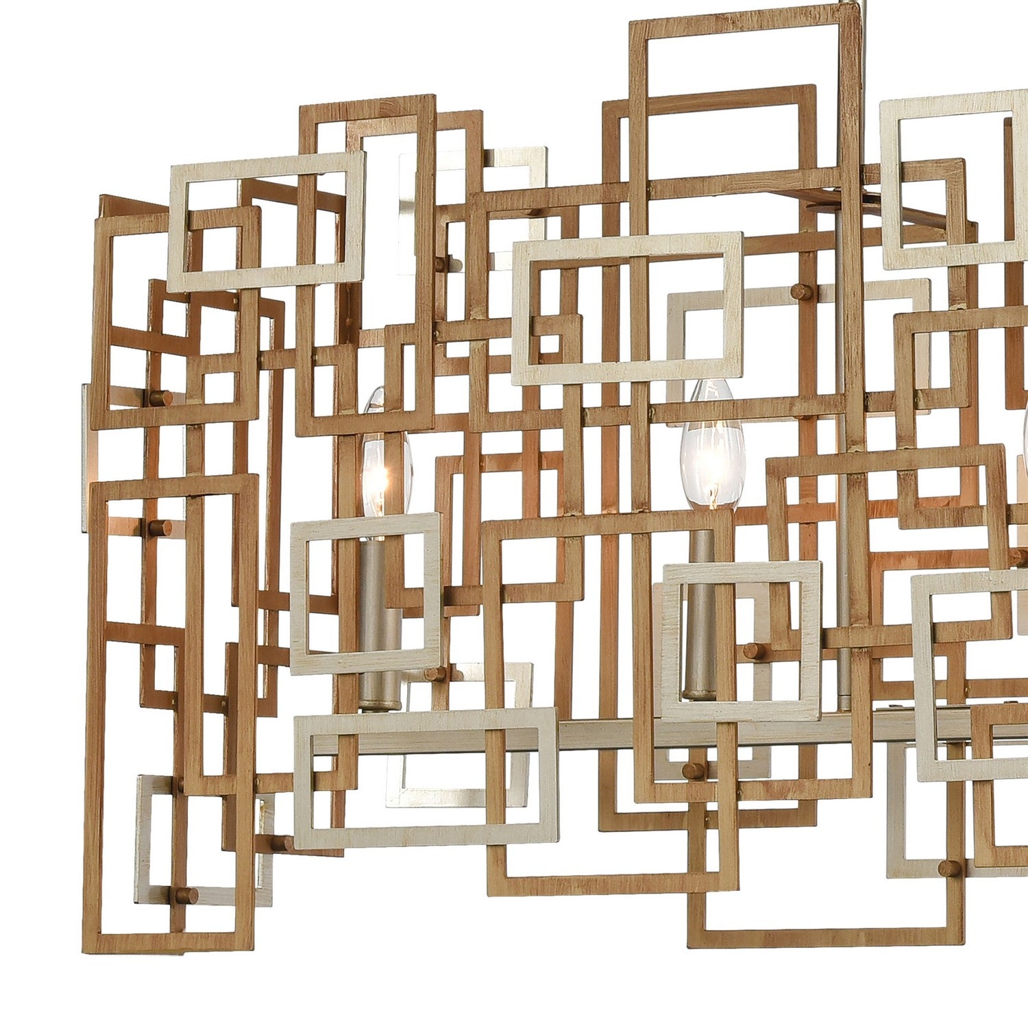 ELK Home - 12306/6 - Six Light Linear Chandelier - Gridlock - Matte Gold