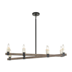 ELK Home - 15463/8 - Eight Light Linear Chandelier - Stone Manor - Matte Black