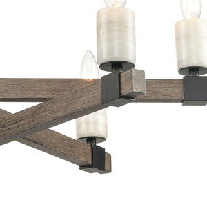 ELK Home - 15464/6 - Six Light Chandelier - Stone Manor - Matte Black