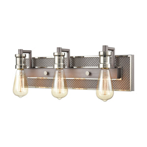 ELK Home - 15493/3 - Three Light Vanity - Gridiron - Weathered Zinc