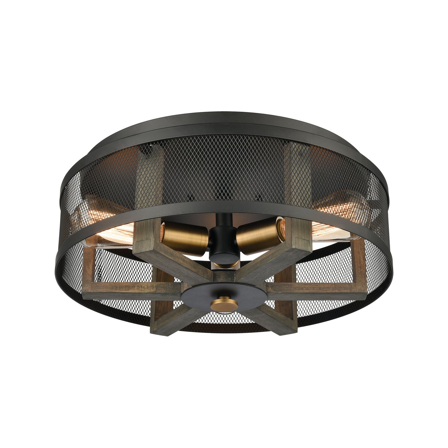 ELK Home - 16545/3 - Three Light Flush Mount - Woodbridge - Matte Black