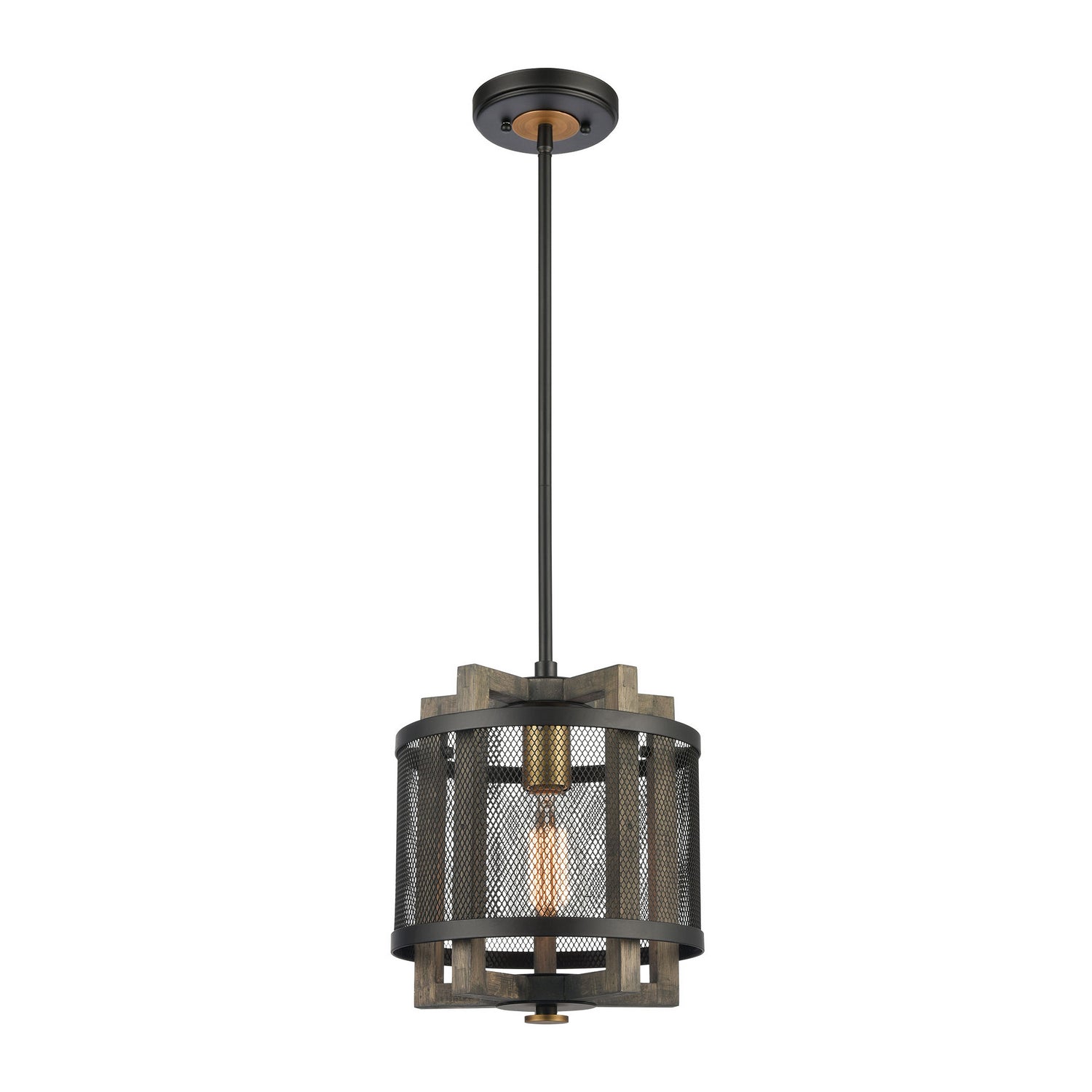 ELK Home - 16546/1 - One Light Mini Pendant - Woodbridge - Matte Black