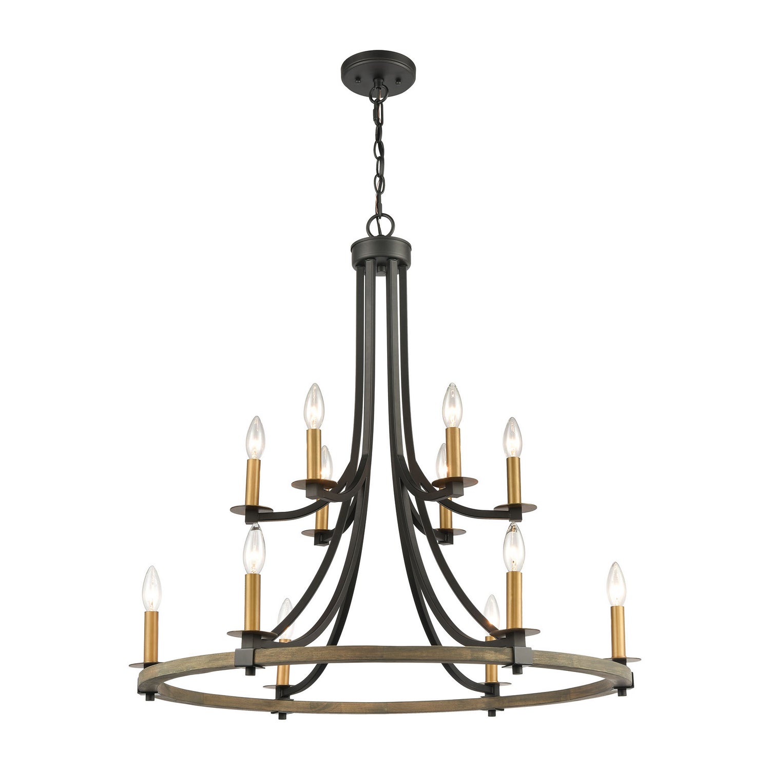 ELK Home - 16549/12 - 12 Light Chandelier - Woodbridge - Matte Black