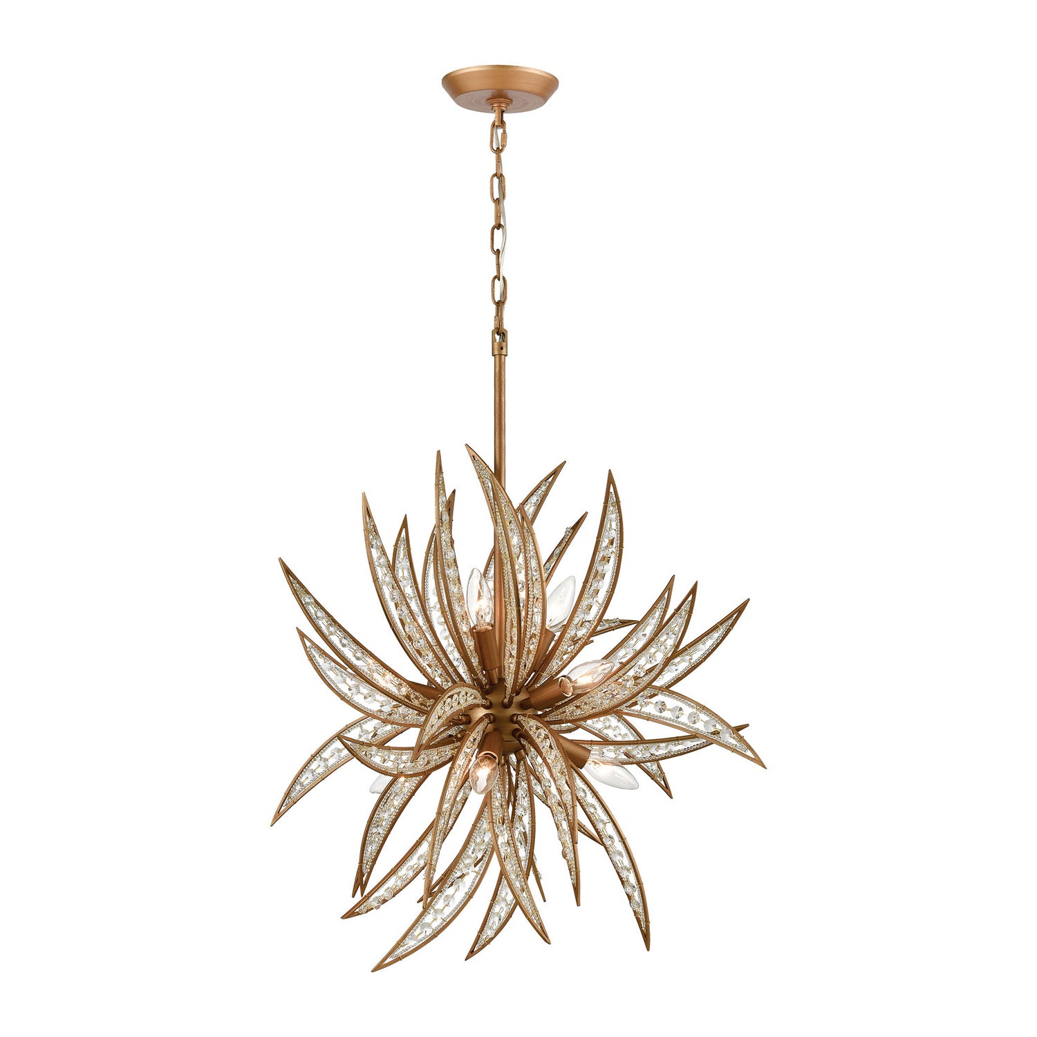 ELK Home - 16764/8 - Eight Light Chandelier - Naples - Matte Gold