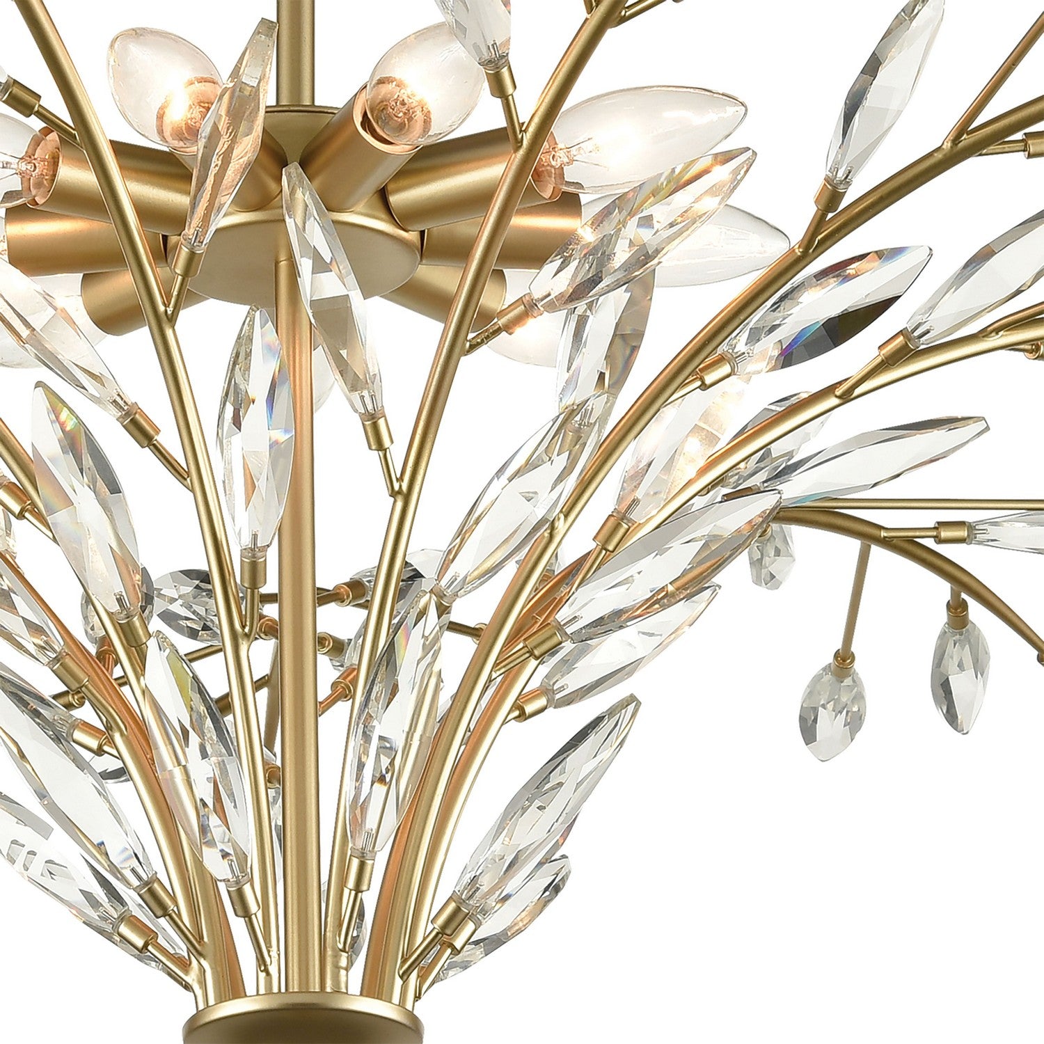 ELK Home - 18296/9 - Nine Light Chandelier - Flora Grace - Champagne Gold