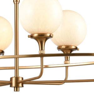 ELK Home - 30147/6 - Six Light Linear Chandelier - Beverly Hills - Satin Brass