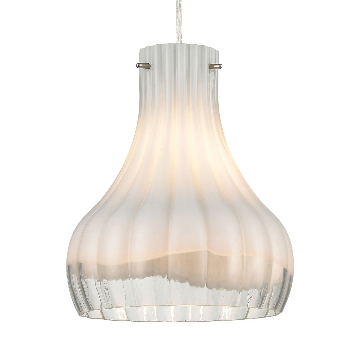 ELK Home - 30150/1 - One Light Mini Pendant - Coastal Scallop - Satin Nickel