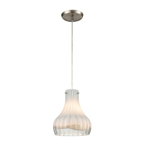 ELK Home - 30150/1 - One Light Mini Pendant - Coastal Scallop - Satin Nickel