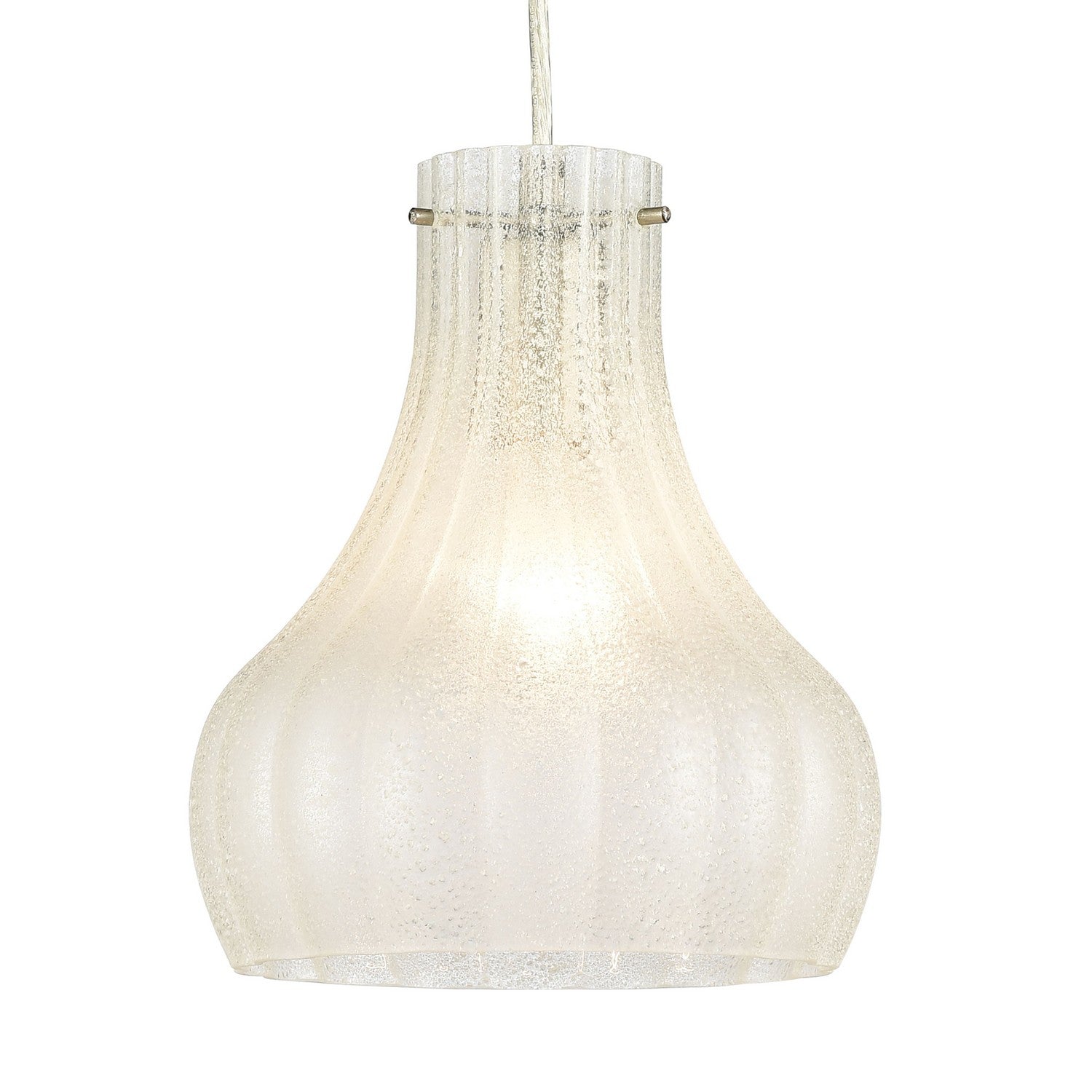 ELK Home - 30160/1 - One Light Mini Pendant - Coastal Scallop - Satin Nickel