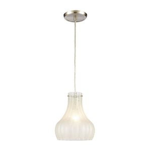 ELK Home - 30160/1 - One Light Mini Pendant - Coastal Scallop - Satin Nickel