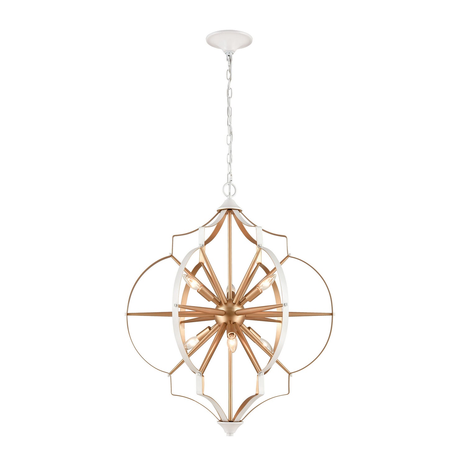 ELK Home - 33396/6 - Six Light Chandelier - Laguna Beach - Gold