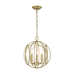 ELK Home - 33415/3 - Three Light Chandelier - Loughton - Golden Silver