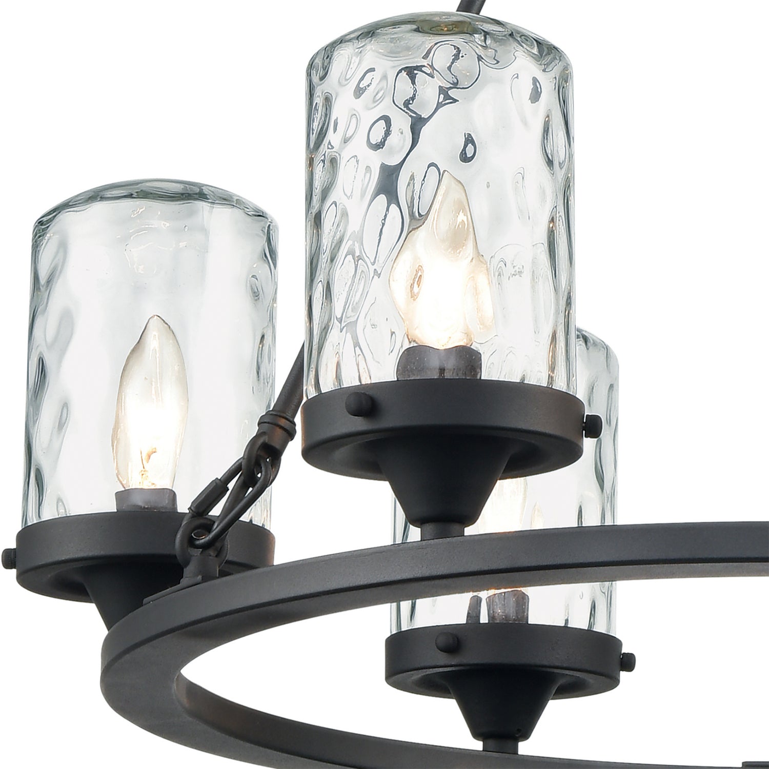 ELK Home - 45406/6 - Six Light Outdoor Pendant - Torch - Charcoal Black