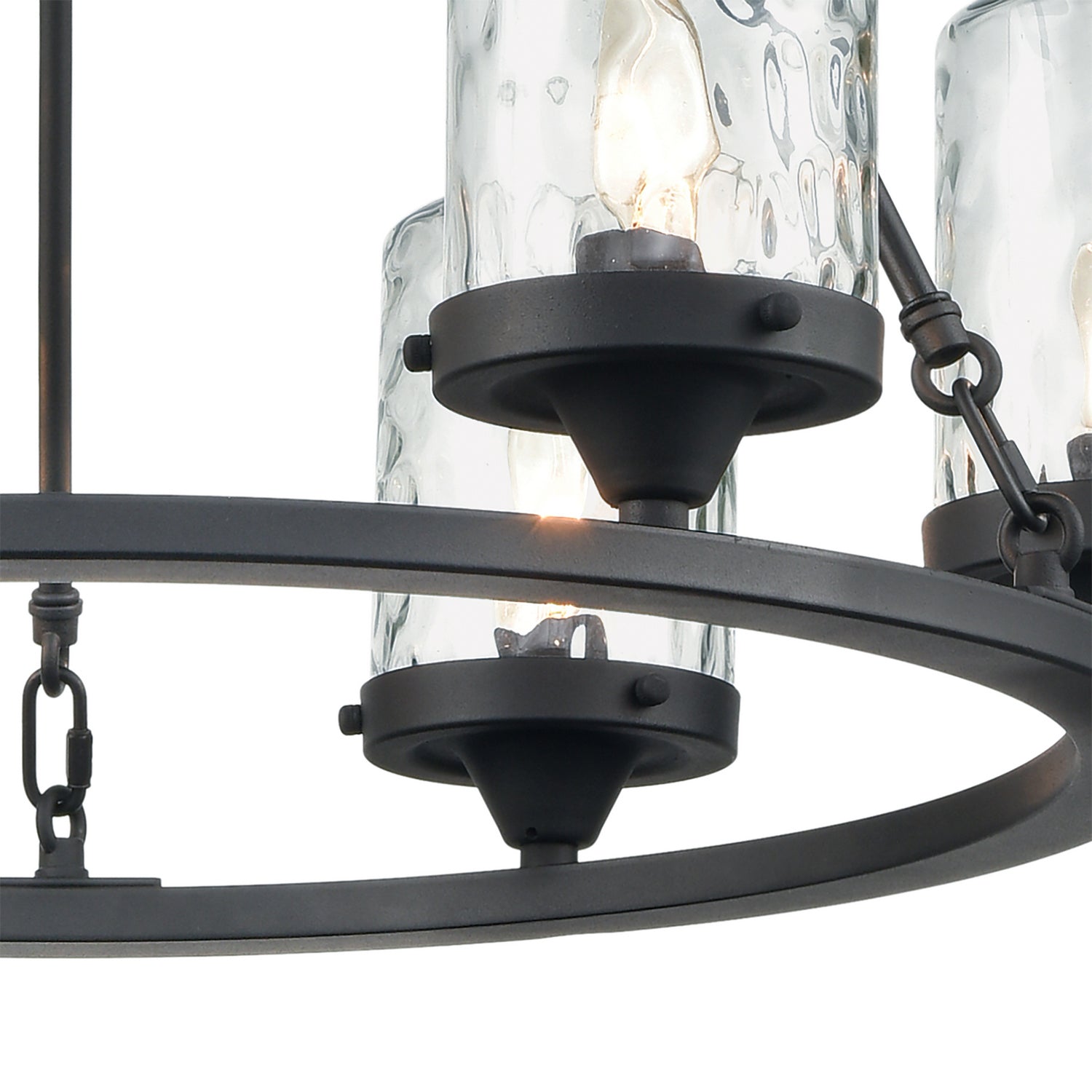 ELK Home - 45406/6 - Six Light Outdoor Pendant - Torch - Charcoal Black