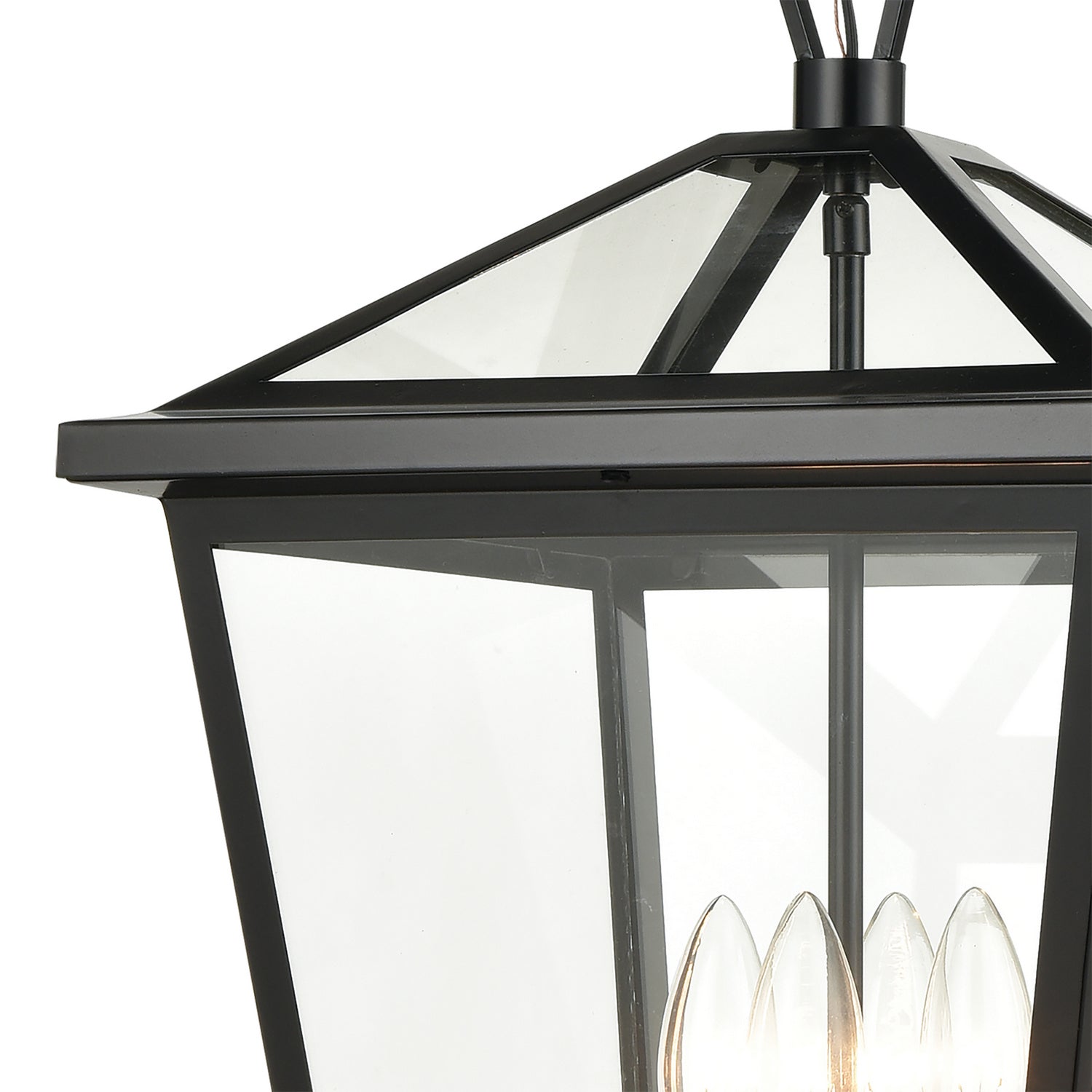 ELK Home - 45474/4 - Four Light Outdoor Pendant - Main Street - Black