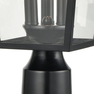 ELK Home - 45475/3 - Three Light Outdoor Post Mount - Main Street - Black