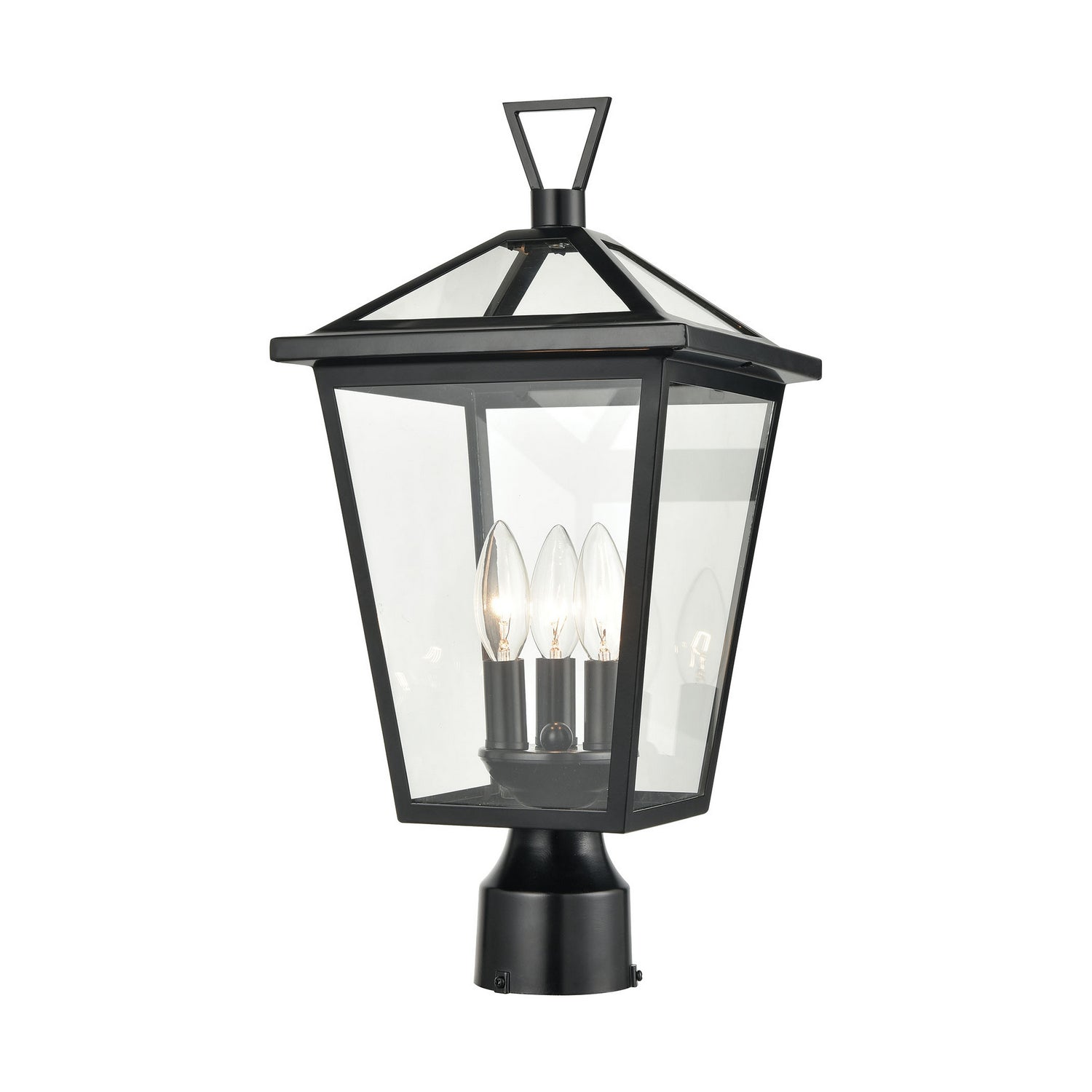 ELK Home - 45475/3 - Three Light Outdoor Post Mount - Main Street - Black