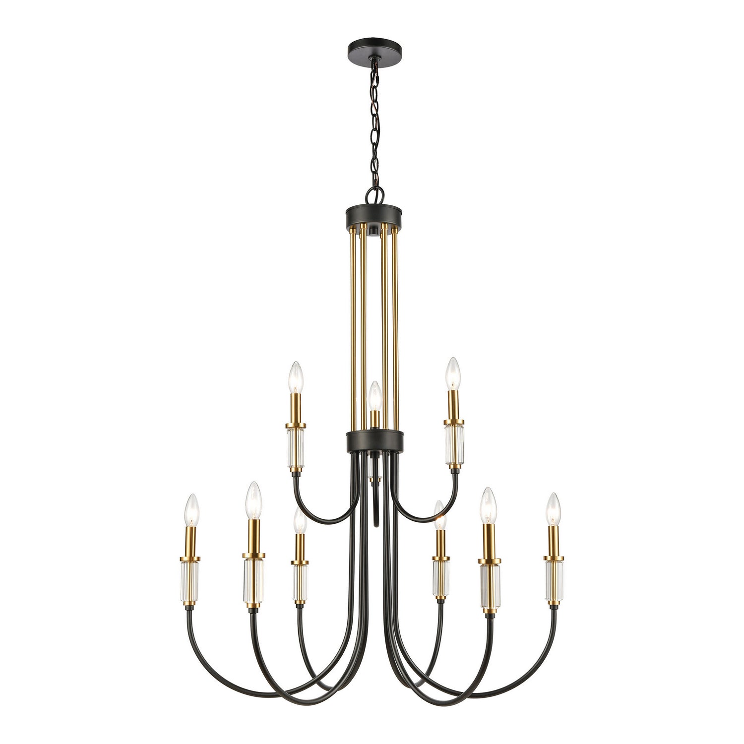 ELK Home - 46346/9 - Nine Light Chandelier - Glendon - Matte Black