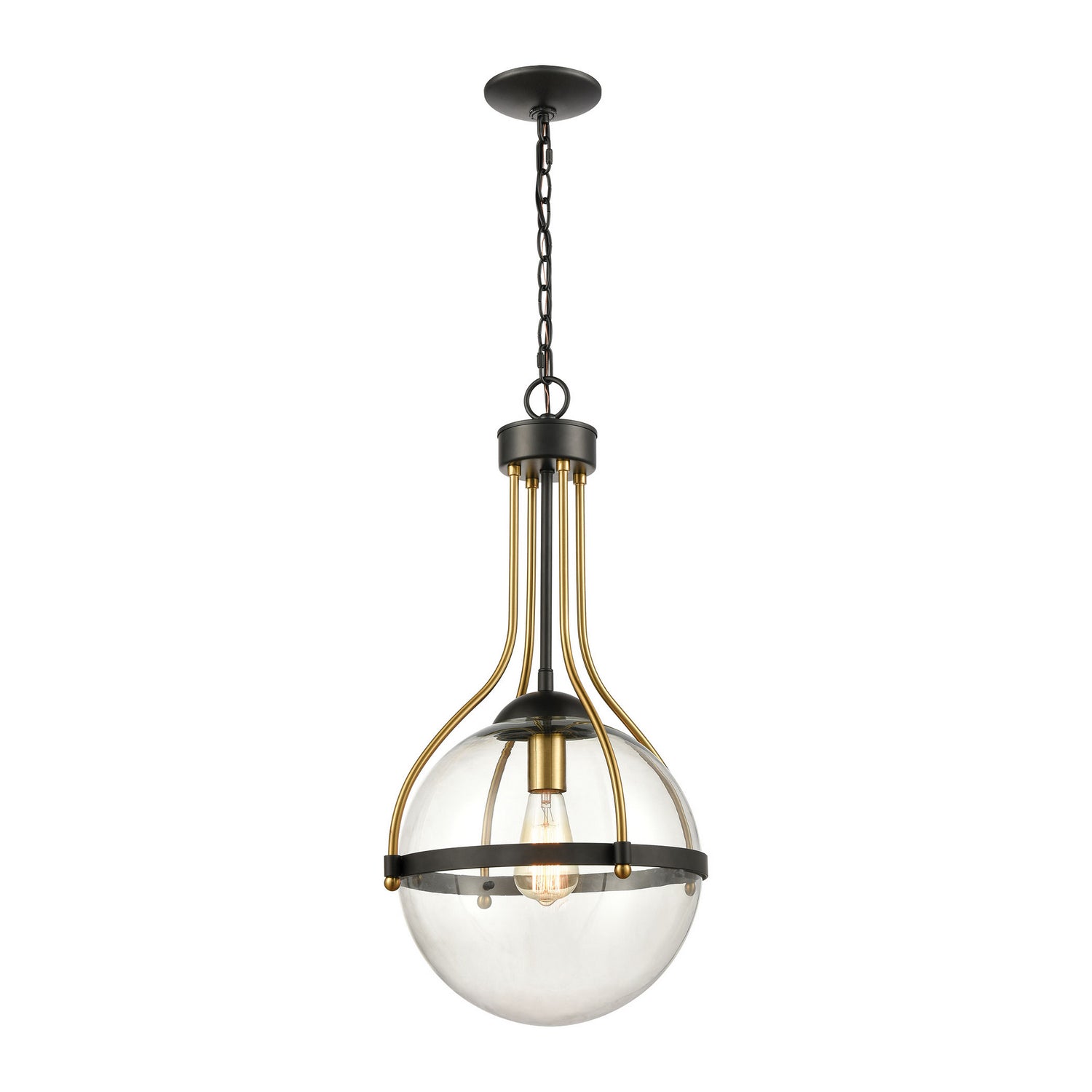 ELK Home - 46414/1 - One Light Pendant - Vispon - Matte Black